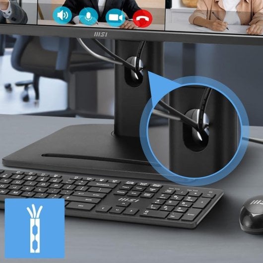 Support écran MSI MKS14A 24 pouces réglable VESA, gestion des câbles