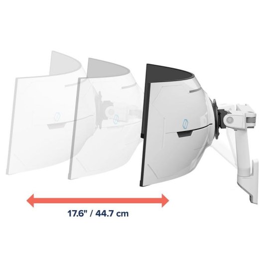 Support mural Ergotron HX 45-694-216 blanc pour moniteur incurvé ultra-large 57" 17 kg