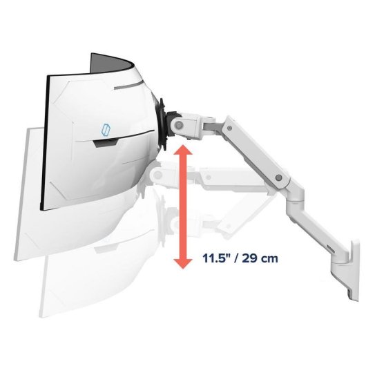 Support mural Ergotron HX 45-694-216 blanc pour moniteur incurvé ultra-large 57" 17 kg