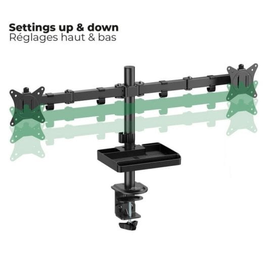 Support écran Advance ADV-ARM12F double bras articulé 17 à 32 pouces noir