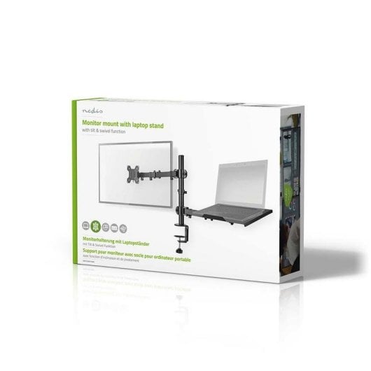 Monitorhalterung Nedis MMSISNB110BK Schwarz für 15–32 Zoll Monitor und 17 Zoll Laptop