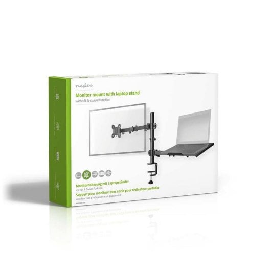 Monitorhalterung Nedis MMSISNB110BK Schwarz für 15–32 Zoll Monitor und 17 Zoll Laptop