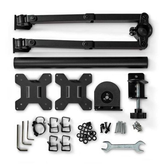 Soporte para monitor Nedis MMDOS110BK dual inclinable hasta 32" gestión de cables