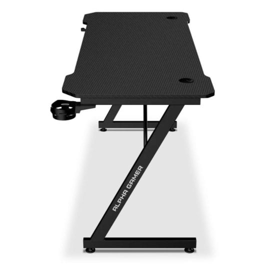 Mesa Gaming Alpha Gamer 140cm Acciaio e Truciolare Gestione Cavi Porta Bottiglia