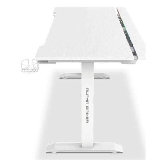 Mesa Gaming Alpha Gamer 140cm Aggloméré et Acier RGB accessoires