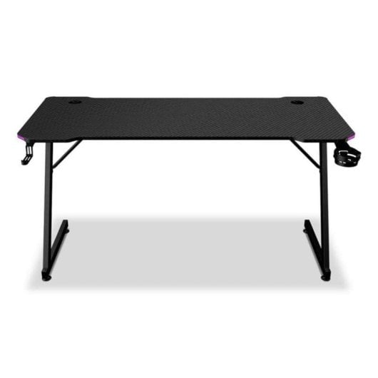 Mesa Gaming Alpha Gamer 140cm Aggloméré Acier Fibre Carbone RGB Accessoires