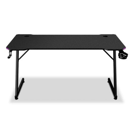 Mesa Gaming Alpha Gamer 140cm Aggloméré Acier Fibre Carbone RGB Accessoires