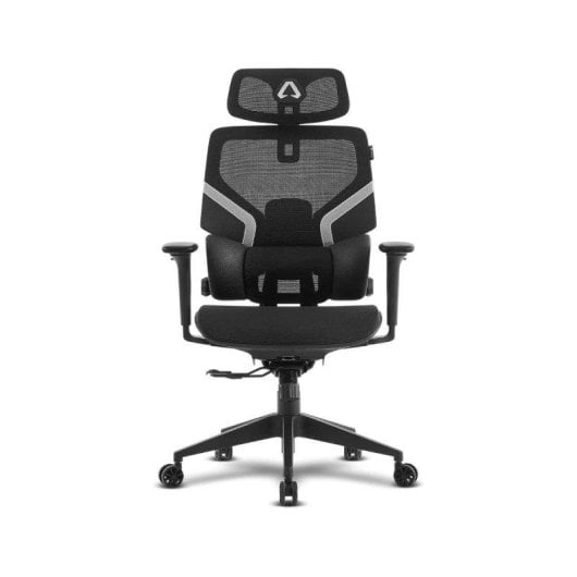 Chaise de bureau Alpha Gamer Aurora Ergonomique Mesh Tech support 3D Noir