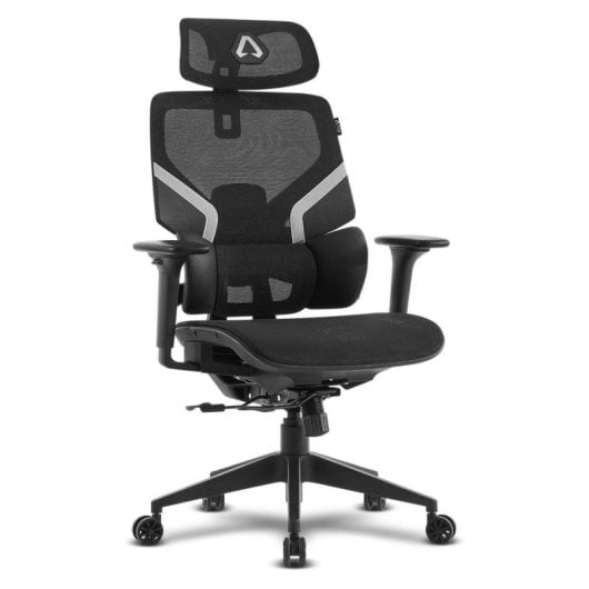 Chaise de bureau Alpha Gamer Aurora Ergonomique Mesh Tech support 3D Noir