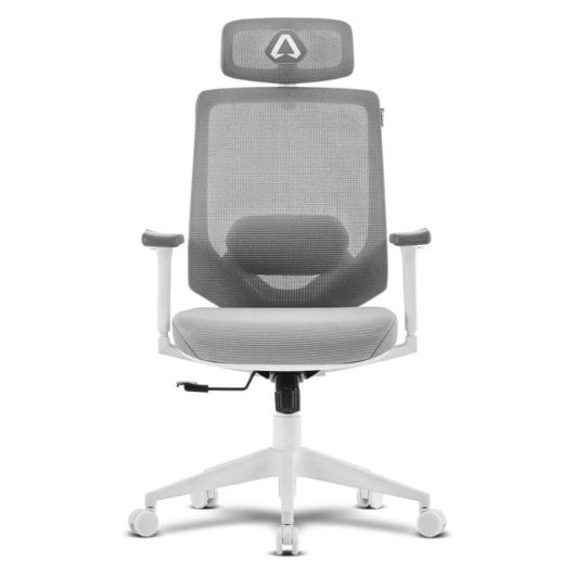 Sedia da ufficio Alpha Gamer Stella mesh bianca/grigia supporto 3D ergonomico