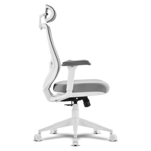 Sedia da ufficio Alpha Gamer Stella mesh bianca/grigia supporto 3D ergonomico