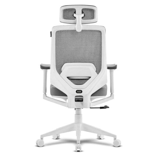 Sedia da ufficio Alpha Gamer Stella mesh bianca/grigia supporto 3D ergonomico