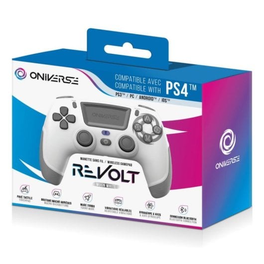 Gamepad ONiVERSE Revolt Bluetooth Wireless Branco Compatível Multiplataforma
