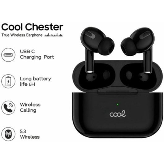 Écouteurs Cool 8434847082592 sans fil Bluetooth avec Réduction de Bruit, Microphone, noirs