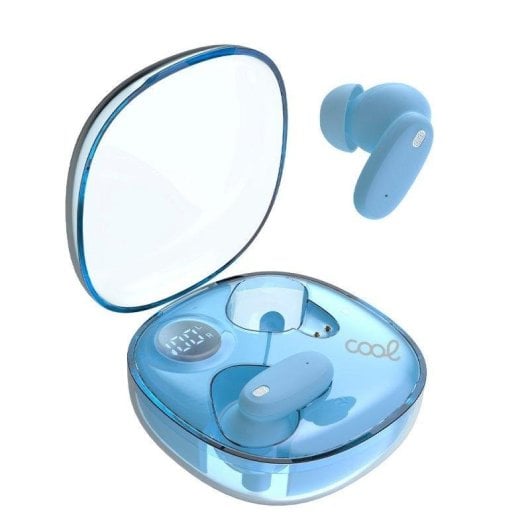 Auriculares Cool Fun Inalámbricos Bluetooth Hi-Fi avec écran LED, contrôle tactile, bleu