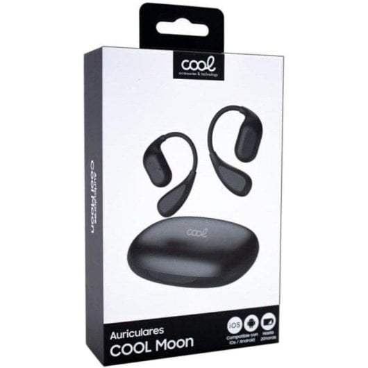 Auriculares Cool Moon sem fios Bluetooth com Cancelamento de Ruído e microfone cinzento escuro