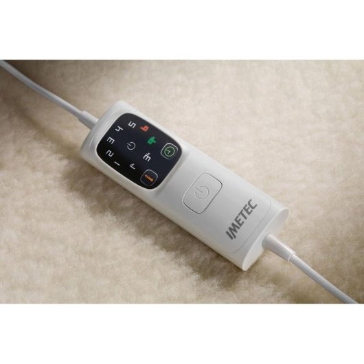 Manta eléctrica IMETEC Adapto matrimonial blanca lana merino 150 x 160 cm 150 W 6 niveles apagado automático