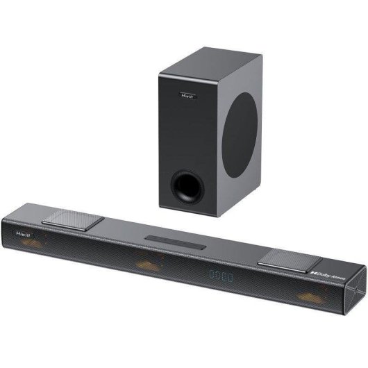 Barre de Sonido Hiwill A312 3.1.2 400W Bluetooth Subwoofer Sans Fil Dolby Atmos Noire