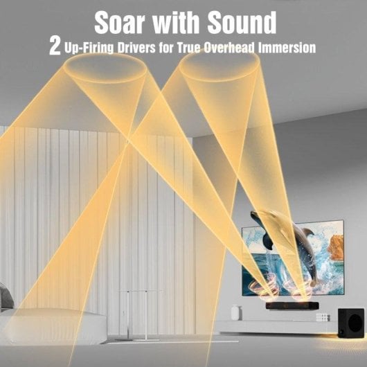 Barra de sonido Hiwill A312 Bluetooth 400W Dolby Atmos Subwoofer 5,25 Zoll