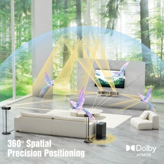 Barra de sonido Hiwill A512 Bluetooth 450W Dolby Atmos mit Subwoofer 6.5" und Surround-Lautsprecher