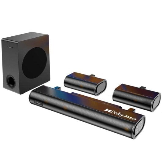Barra de sonido Hiwill A51 Bluetooth 380W Dolby Atmos Subwoofer 5.1 Surround