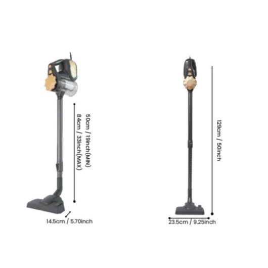 Staubsauger 2-in-1 Stiel- und Handstaubsauger SUPERLEX Svc007de 0.6kW Mit Kabel Gold Grau