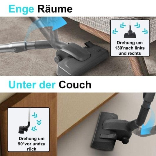 Staubsauger 2-in-1 Stiel- und Handstaubsauger SUPERLEX Svc007de 0.6kW Mit Kabel Gold Grau