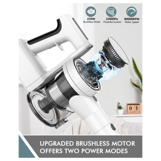 Aspirapolvere Scopa Teendow P11pro 0,25kW Senza Cavo Bianco