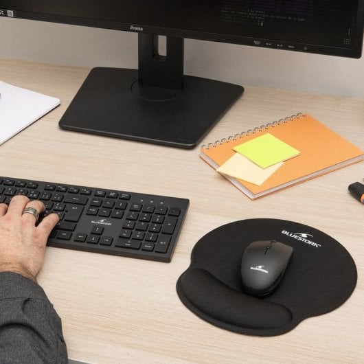 Tapis de souris Bluestork BS-PAD-ERGO ergonomique avec repose-poignet noir