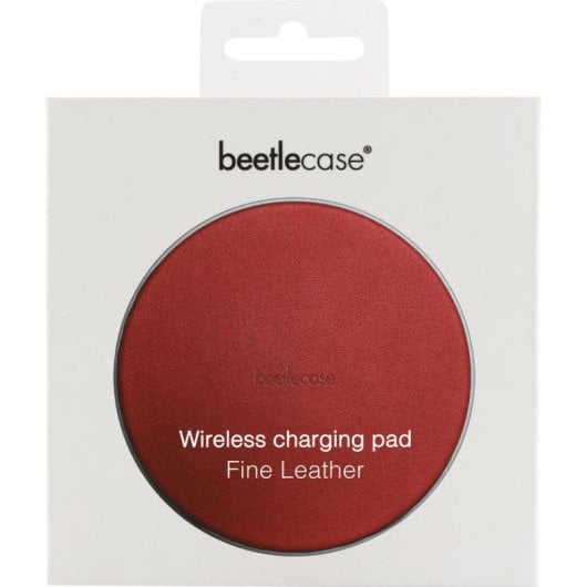 Cargador inalámbrico BeetleCase ECWC1R 4 puertos Rojo diseño cuero