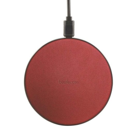 Cargador inalámbrico BeetleCase ECWC1R 4 puertos Rojo diseño cuero