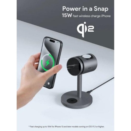 Cargador inalámbrico AUKEY LC-MC311A magnético 3 en 1 refrigeración activa