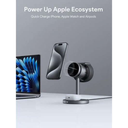 Cargador inalámbrico AUKEY LC-MC311A magnético 3 en 1 refrigeración activa