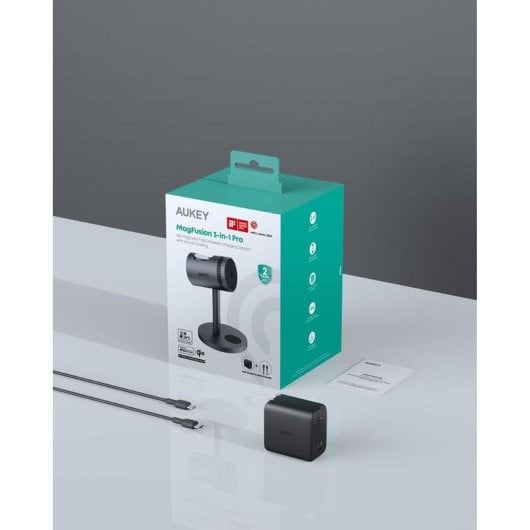Cargador inalámbrico AUKEY LC-MC311A magnético 3 en 1 refrigeración activa