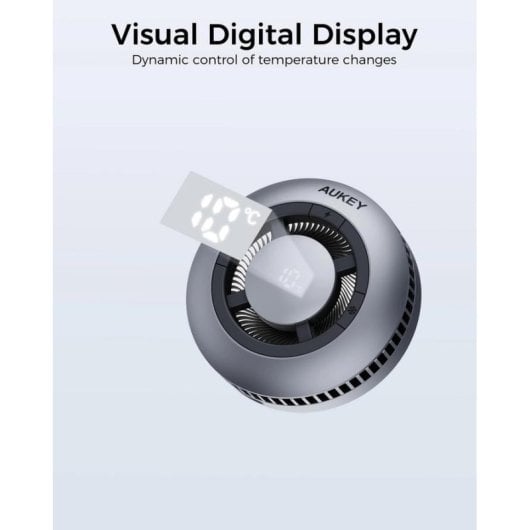 Cargador inalámbrico AUKEY LC-G10 magnético 15W gris con refrigeración activa