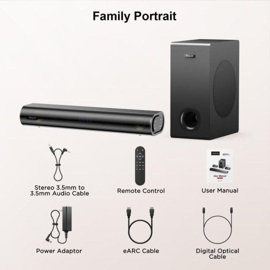 Barra de sonido Hiwill A21 Bluetooth 200W mit Subwoofer Dolby Atmos