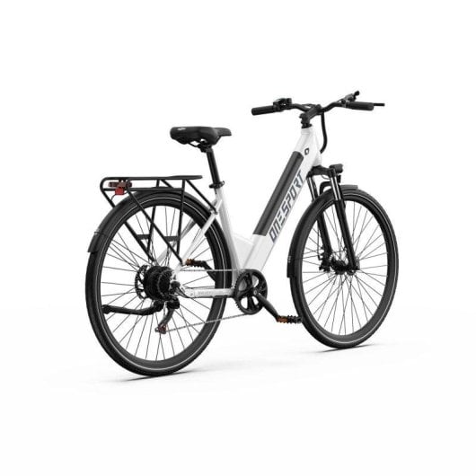 Bicicleta eléctrica OneSport OT12 motor 250 W batería 36 V 13 Ah ruedas 27,5" blanca