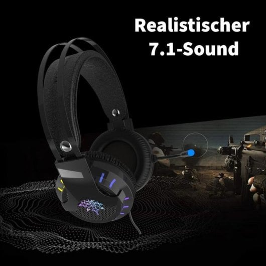 Auriculares INCA Preo 125085402 con cable Jack Gaming retroiluminados negro y rojo