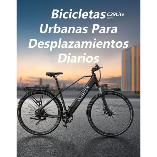 Bicicleta eléctrica DUOTTS C29 Lite motor 250W batería 36V 13Ah azul/negro