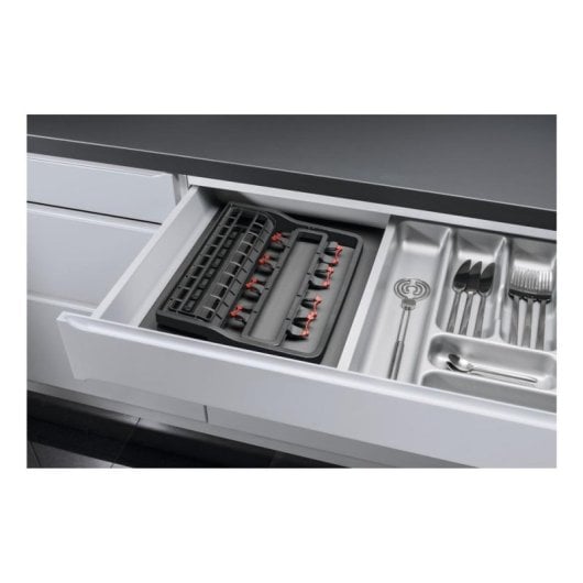 Geschirrkorb AEG A9SZGB01 Graues Kunststoff Klappdesign für 8 Weingläser