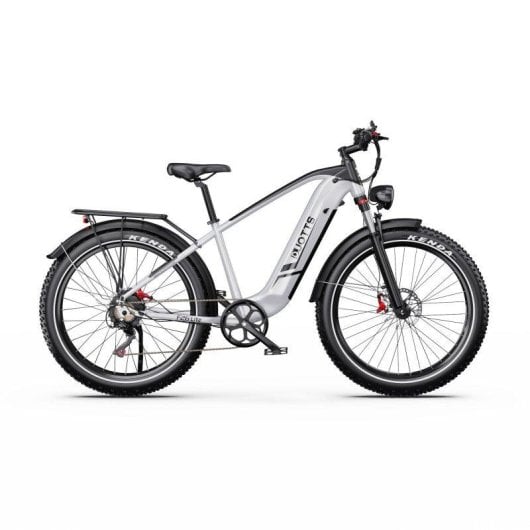 Bicicleta eléctrica DUOTTS F26 Lite Motor 500 W Batería 48 V 18 Ah neumáticos 26" freno hidráulico plata blanco