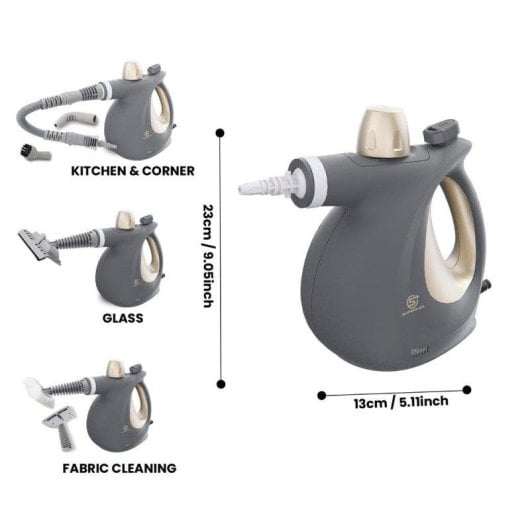 Limpeza a Vapor SUPERLEX Ssv002de 1050W Depósito 350ml 5m Cabo Ouro Cinzento