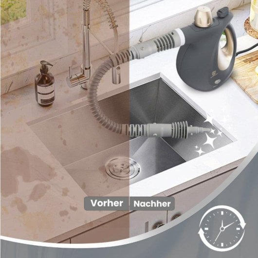 Limpeza a Vapor SUPERLEX Ssv002de 1050W Depósito 350ml 5m Cabo Ouro Cinzento