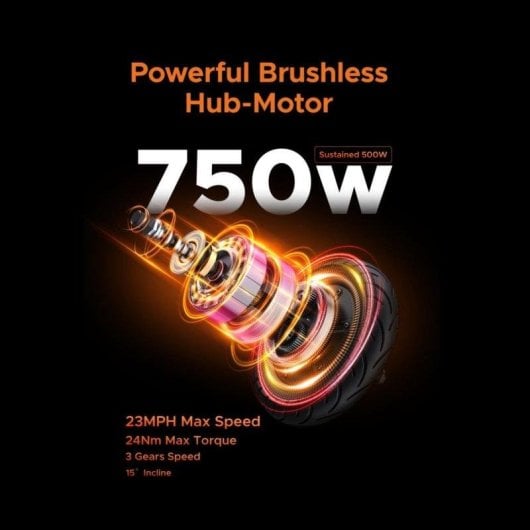 Patinette électrique ENGWE Y400 750W Autonomie 40km Roues 10" Freins à disque Noir