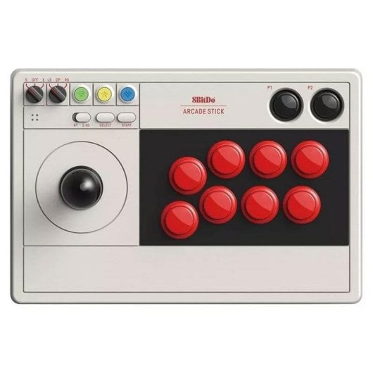 Joystick 8Bitdo Arcade Stick 80FE Wireless Bluetooth USB Cinzento PC Switch