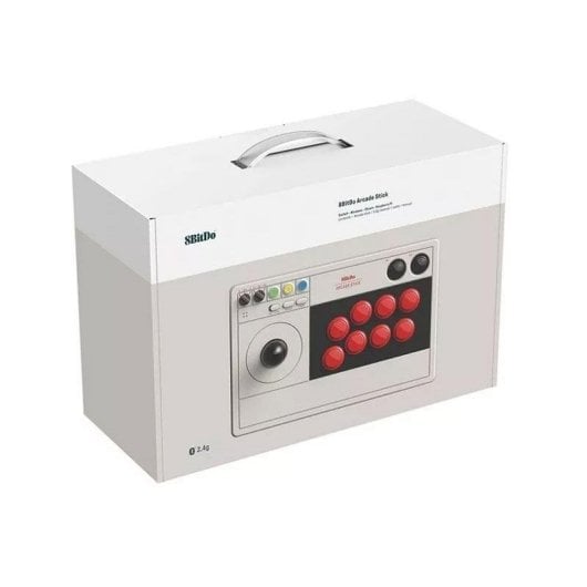 Joystick 8Bitdo Arcade Stick 80FE Wireless Bluetooth USB Cinzento PC Switch