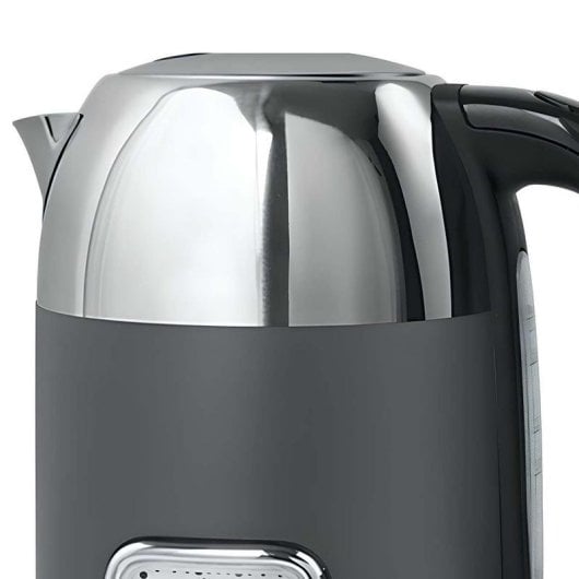 Wasserkocher Muse MS-020 DG 1,7L 2200W Edelstahl Thermometer Grau