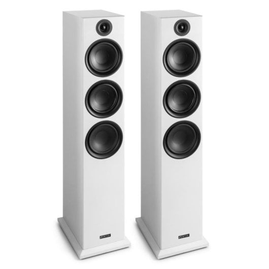 Altavoces Fenton Torre Cableados 500W blancos Bass Reflex 3 vías