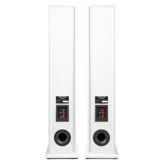 Altavoces Fenton Torre Cableados 500W blancos Bass Reflex 3 vías