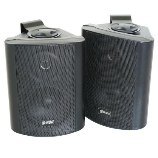 Altavoces Skytec de suelo con cable 100 W resistentes y montaje múltiple